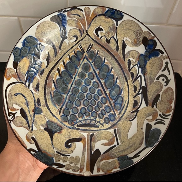 Vintage Tenera earthenware Kari Christensen Aluminia Plate Dish 7.75” Denmark - Picture 2 of 5